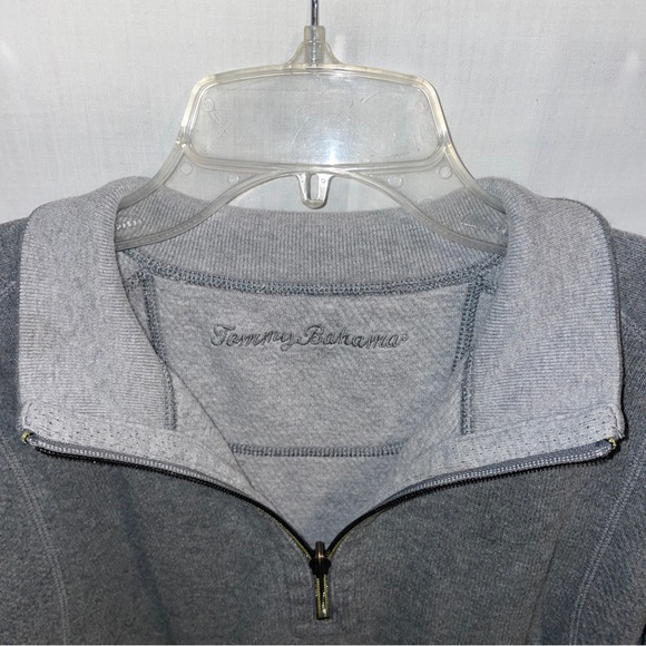 Tommy Bahama Pullover Sweater Men’s Size XL Gray Long Sleeve Zip Collar - Picture 3 of 12